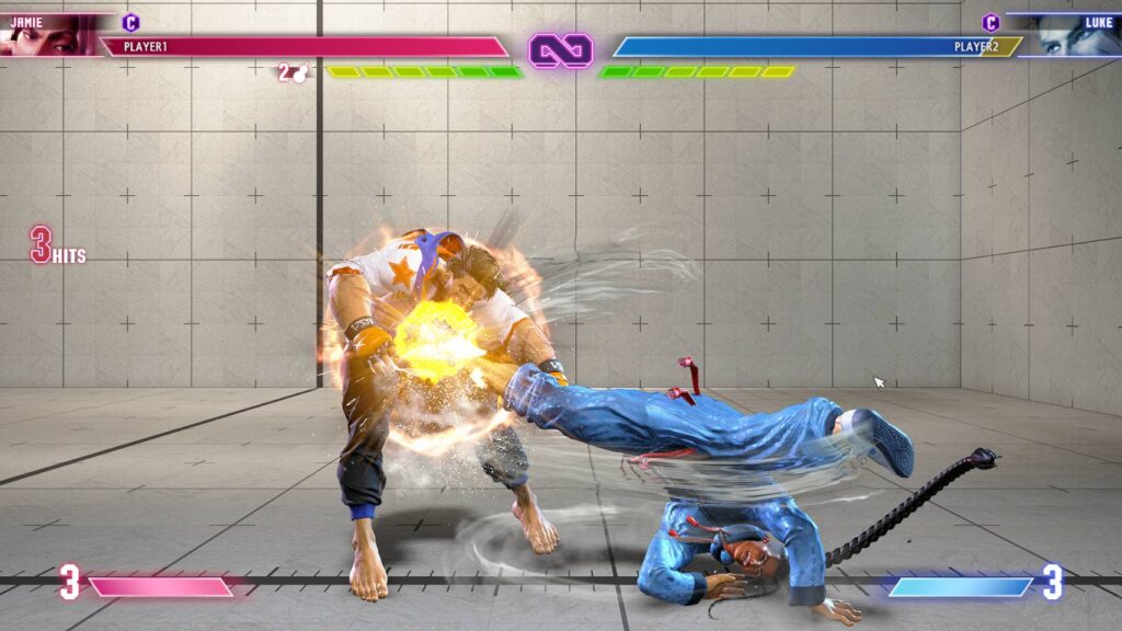 ① 中P → 弱P → 弱K → 中P → 弱 爆廻